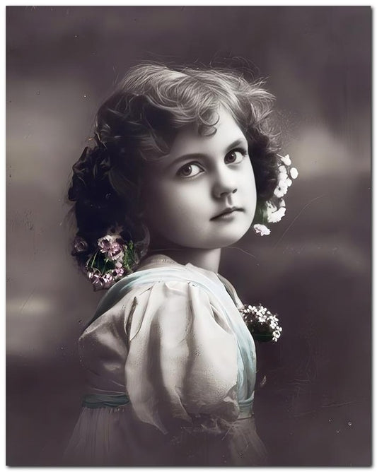 Belle Epoque Children 1900's Big Eyes 8x10 Photo Print 23052500009