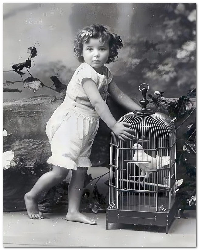 Belle Epoque Children 1900's Bloomers Cage 8x10 Photo Print 23052500012