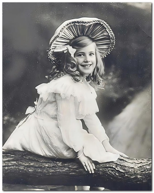 Belle Epoque Children 1900's Bonnet Girl 8x10 Photo Print 23052500014