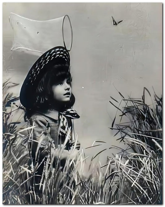 Belle Epoque Children 1900's Butterfly Net 8x10 Photo Print 23052500016