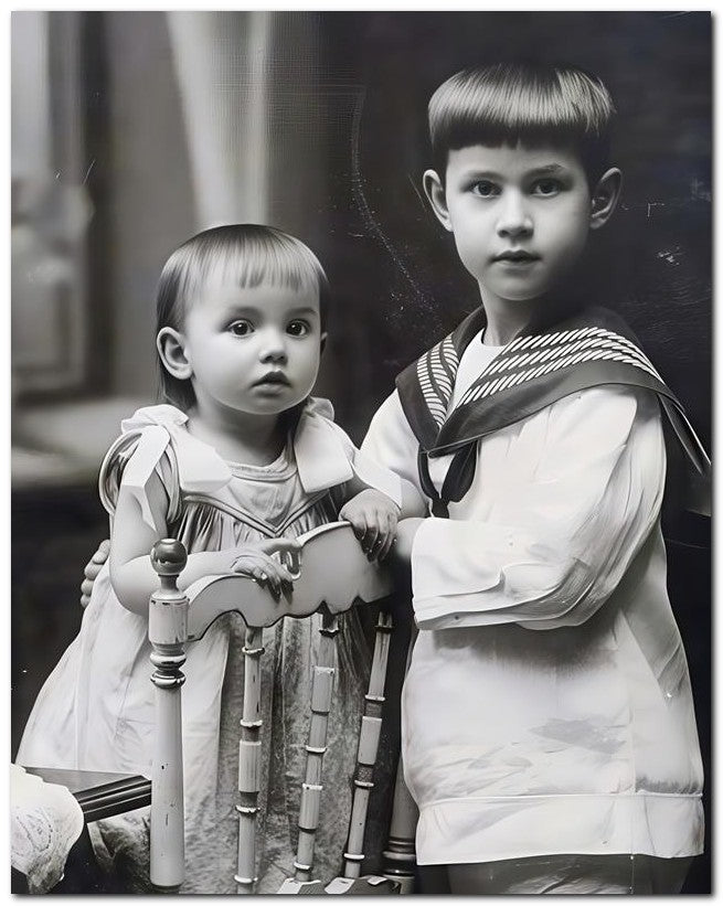 Belle Epoque Children 1900's Chair Kids 8x10 Photo Print 23052500018