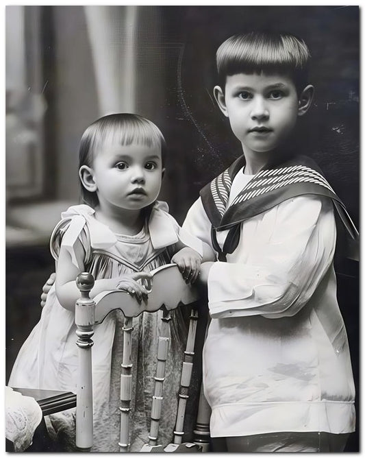 Belle Epoque Children 1900's Chair Kids 8x10 Photo Print 23052500018