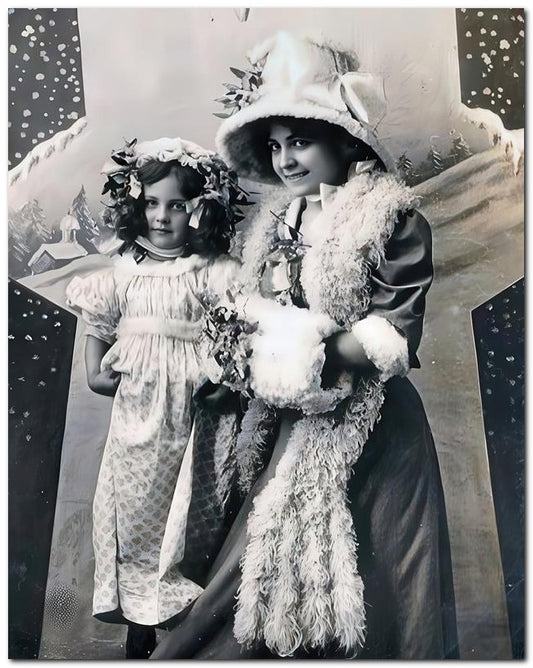 Belle Epoque Children 1900's Freezing Girl 8x10 Photo Print 23052500029