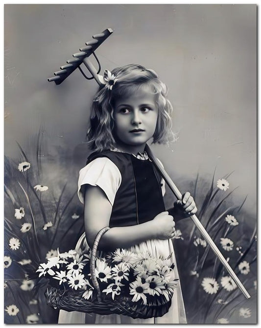 Belle Epoque Children 1900's Garden Girl 8x10 Photo Print 23052500032