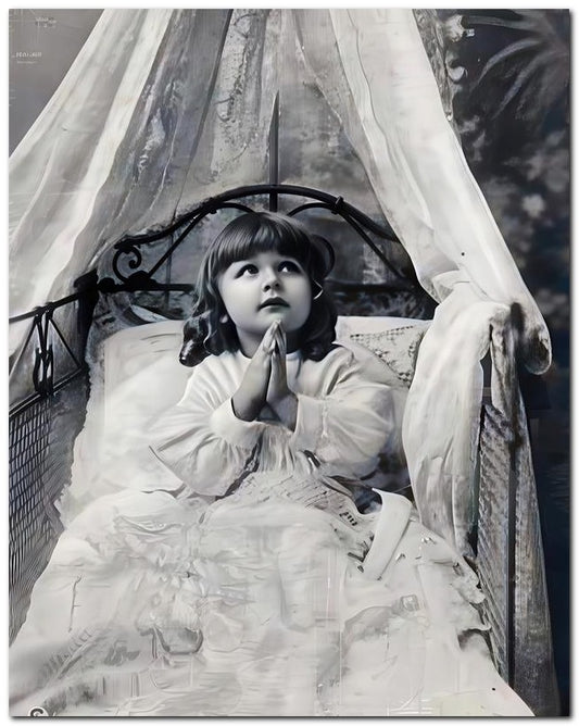 Belle Epoque Children 1900's Girl Praying 8x10 Photo Print 23052500034