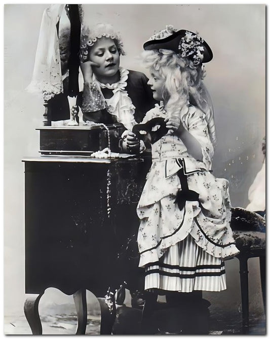 Belle Epoque Children 1900's Kids Mask 8x10 Photo Print 23052500040