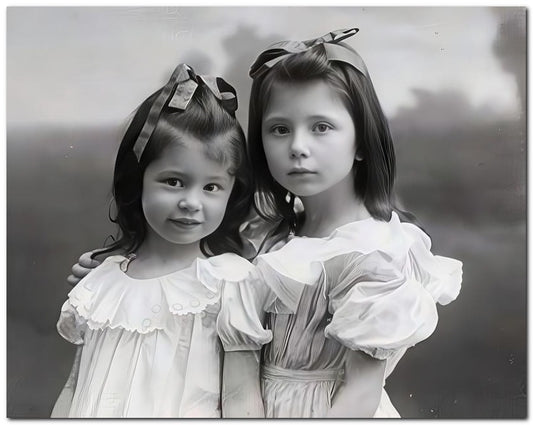 Belle Epoque Children 1900's Sisters 8x10 Photo Print 23052500049