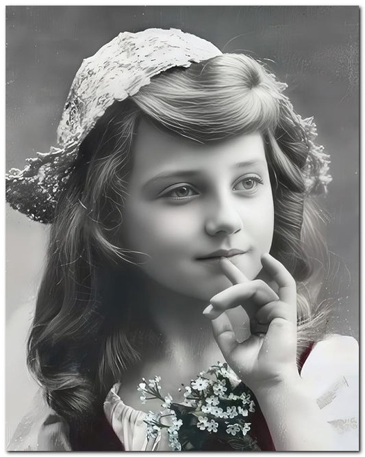 Belle Epoque Children 1900's Thoughtful 8x10 Photo Print 23052500051