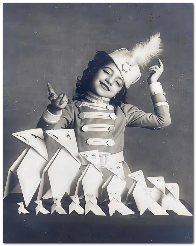Belle Epoque Children 1903 Origami 8x10 Photo Print 23052500072