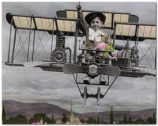 Belle Epoque Children 1905 Aviation Boy 8x10 Photo Print 23052500078