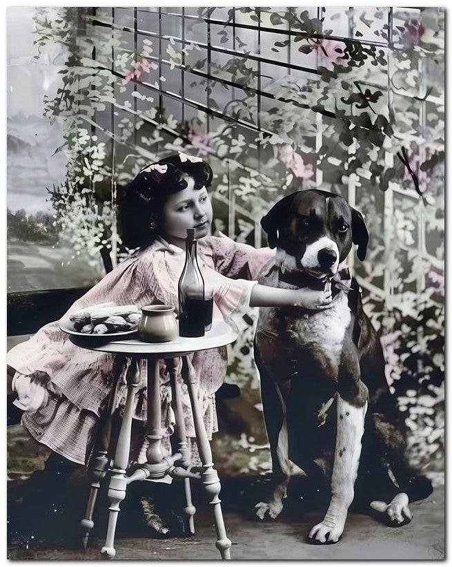 Belle Epoque Children 1906 Dog Party 8x10 Photo Print 23052500106