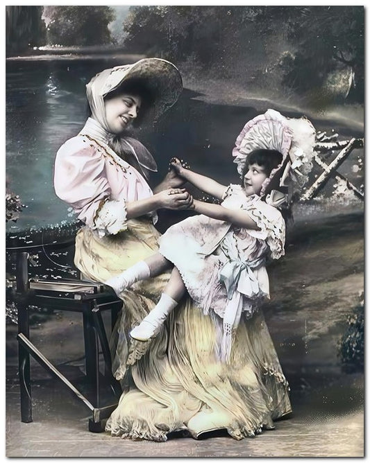 Belle Epoque Children 1906 Girl Lap 8x10 Photo Print 23052500113