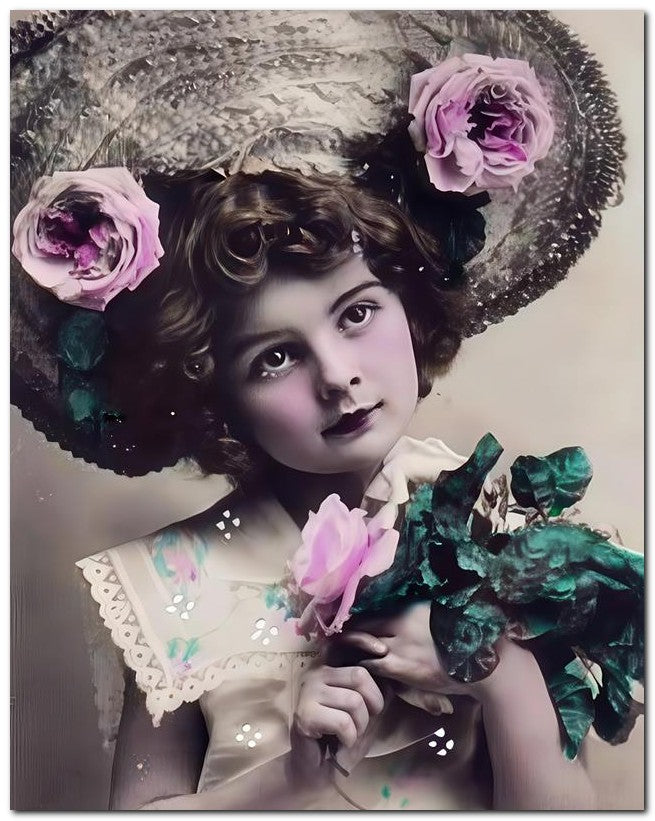 Belle Epoque Children 1907 Hat Roses 8x10 Photo Print 23052500156