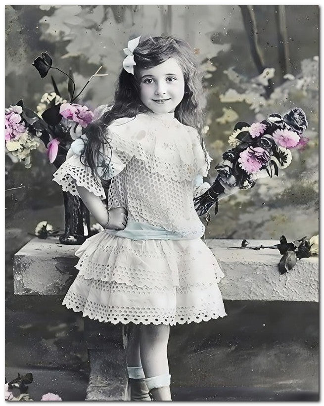 Belle Epoque Children 1908 Cute Pose 8x10 Photo Print 23052500208