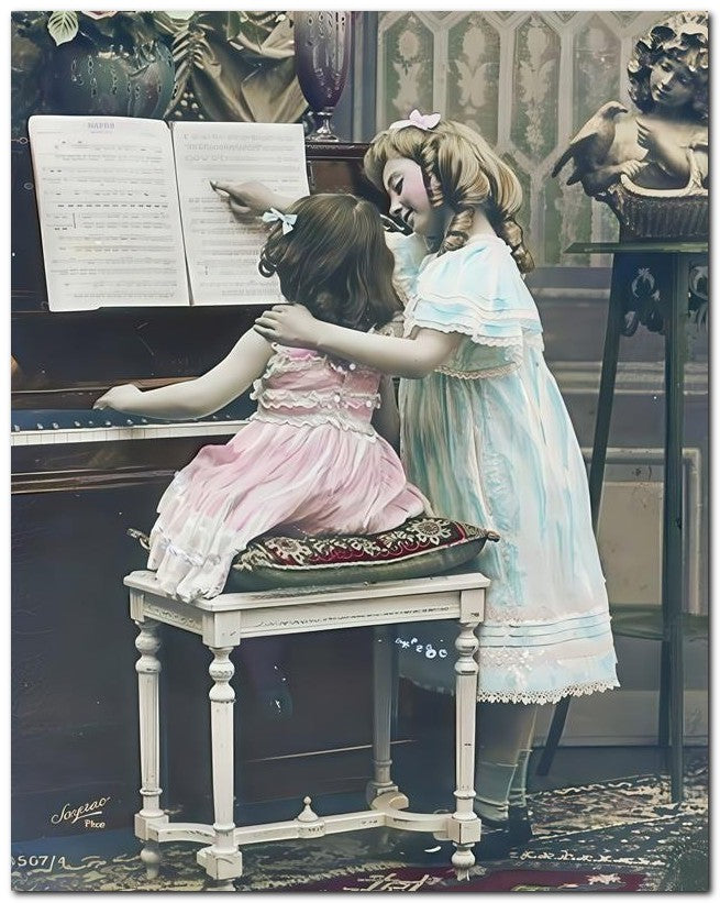 Belle Epoque Children 1909 Teach Sister 8x10 Photo Print 23052500309