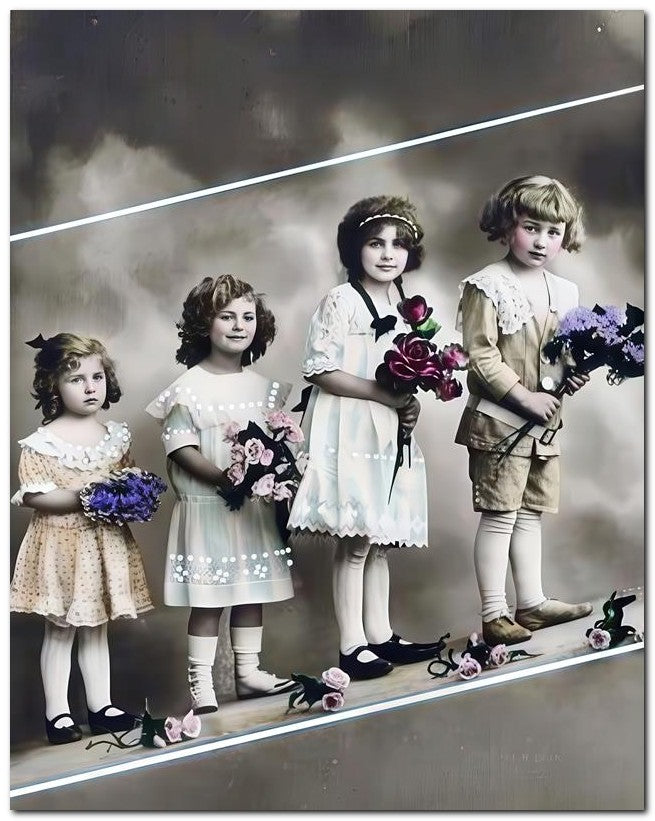 Belle Epoque Children 1910 4 Kids 8x10 Photo Print 23052500332