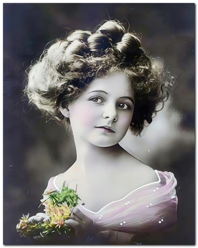 Belle Epoque Children 1910 Little Girl 8x10 Photo Print 23052500369