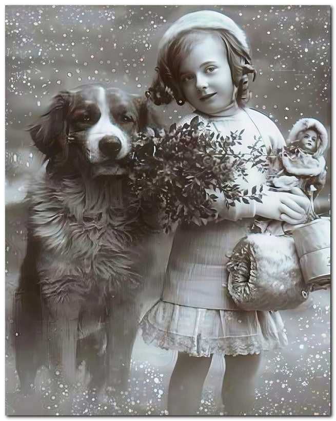 Belle Epoque Children 1910 Big Dog Doll 8x10 Photo Print 23052500386
