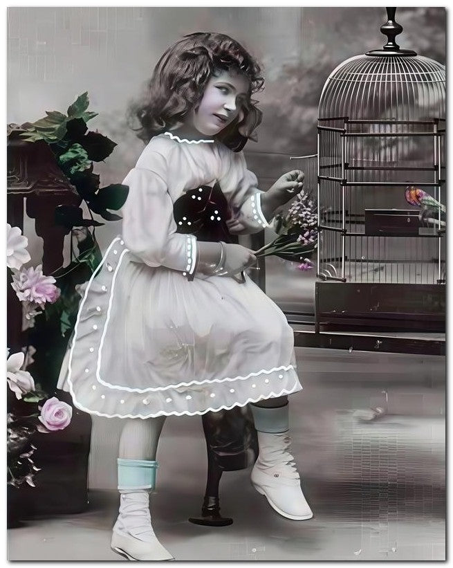 Belle Epoque Children 1910 Birdcage 8x10 Photo Print 23052500398