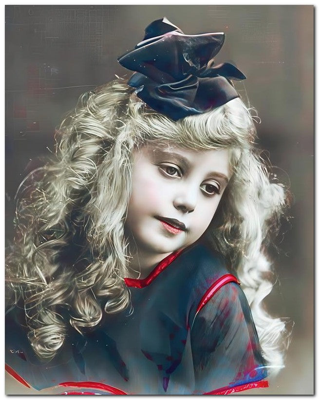 Belle Epoque Children 1910 Blond Long Curls 8x10 Photo Print 23052500404