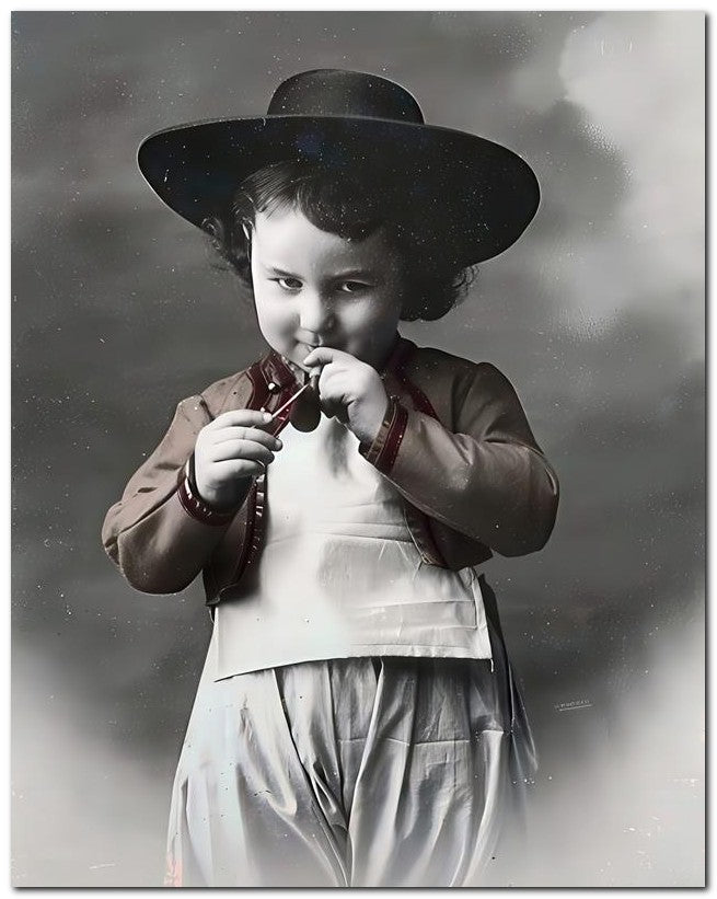 Belle Epoque Children 1910 Blow Pipe 8x10 Photo Print 23052500410