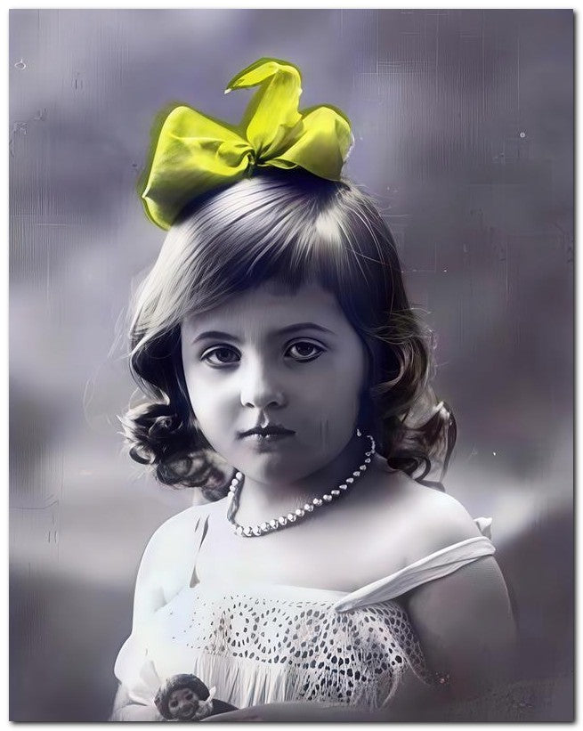 Belle Epoque Children 1910 Bow Girl 8x10 Photo Print 23052500429