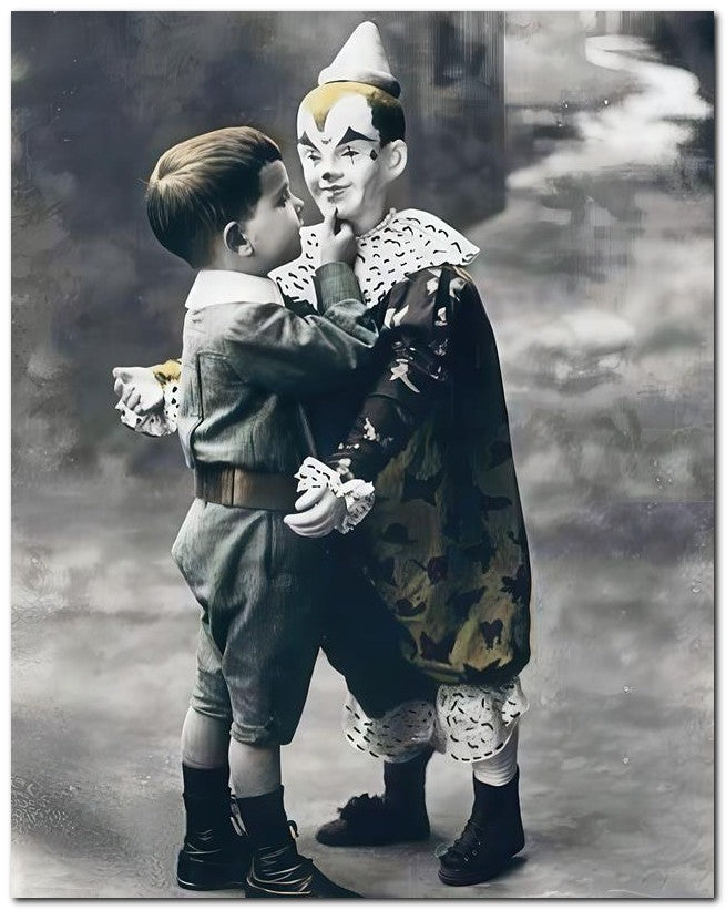 Belle Epoque Children 1910 Boy Clown 8x10 Photo Print 23052500438