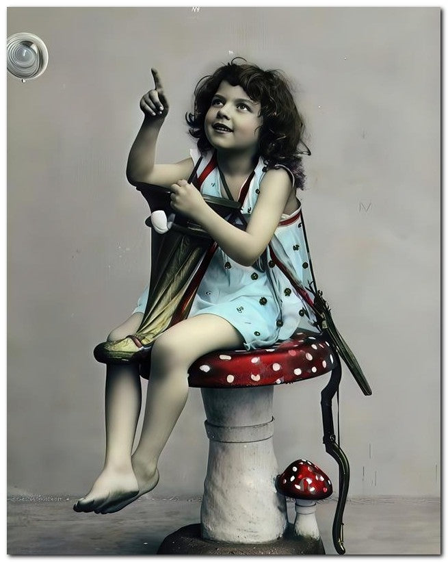 Belle Epoque Children 1910 Bubble Girl 8x10 Photo Print 23052500445