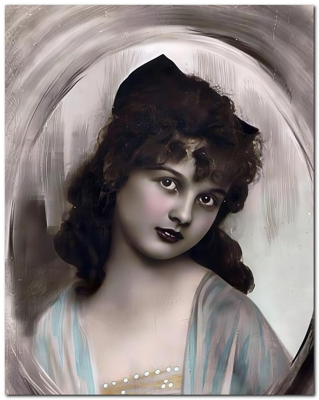 Belle Epoque Children 1910 Dark Hair Eyes 8x10 Photo Print 23052500547