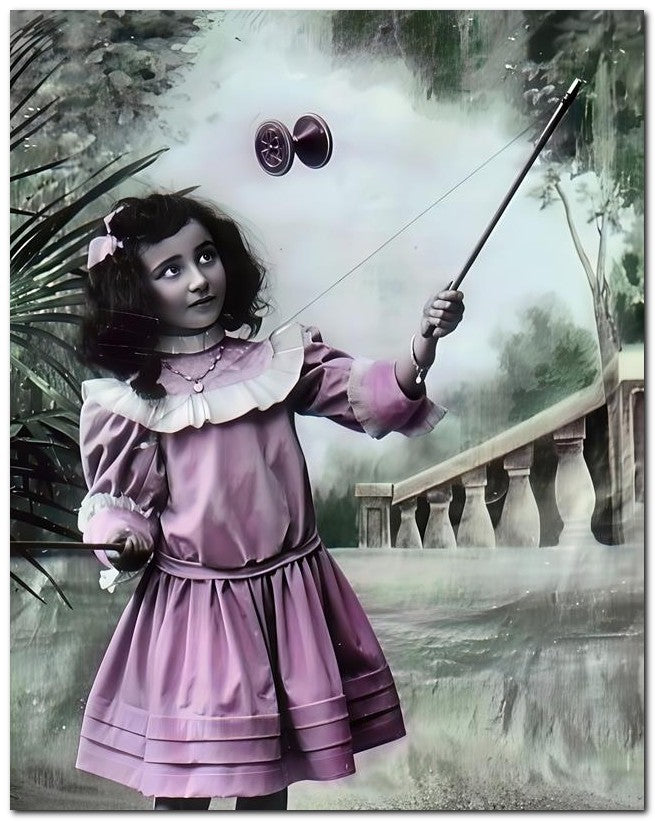 Belle Epoque Children 1910 Diabolo Girl 8x10 Photo Print 23052500551