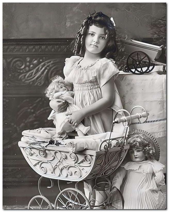 Belle Epoque Children 1910 Dolls Carriage 8x10 Photo Print 23052500584