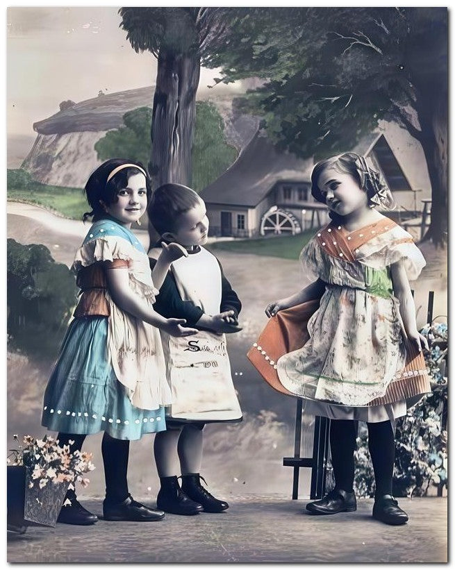 Belle Epoque Children 1910 Farm Kids 8x10 Photo Print 23052500617