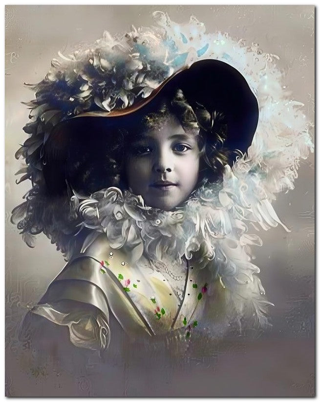 Belle Epoque Children 1910 Feathers 8x10 Photo Print 23052500619