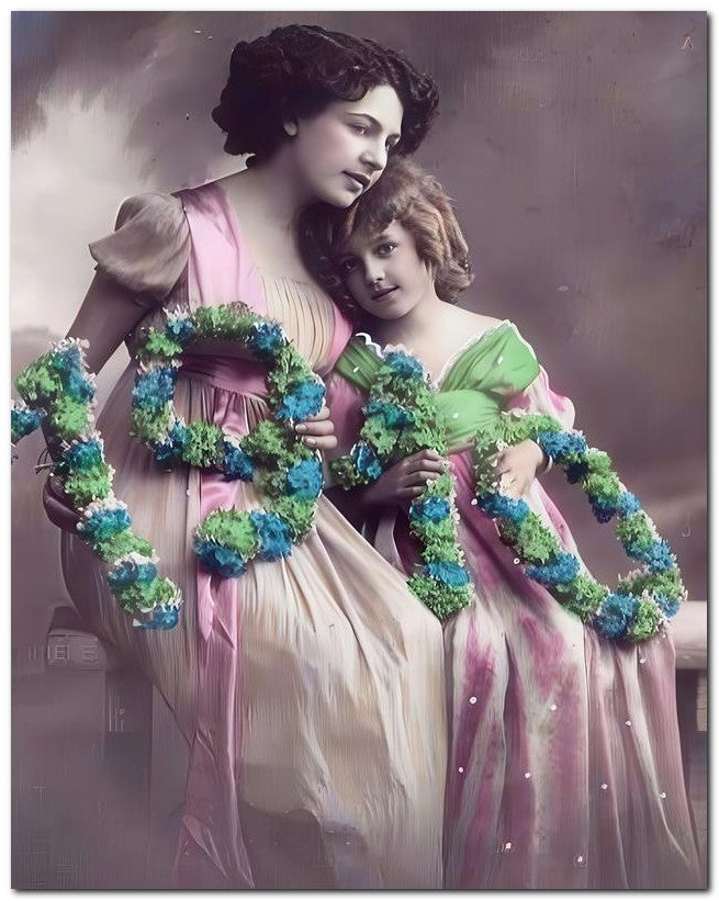 Belle Epoque Children 1910 Flower Girls 8x10 Photo Print 23052500636
