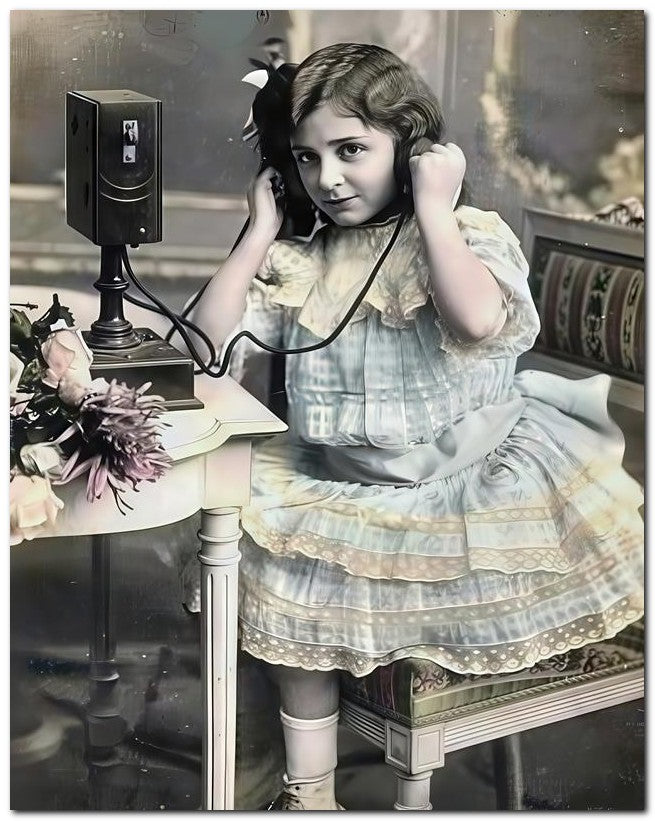 Belle Epoque Children 1910 Girl Tele 8x10 Photo Print 23052500684