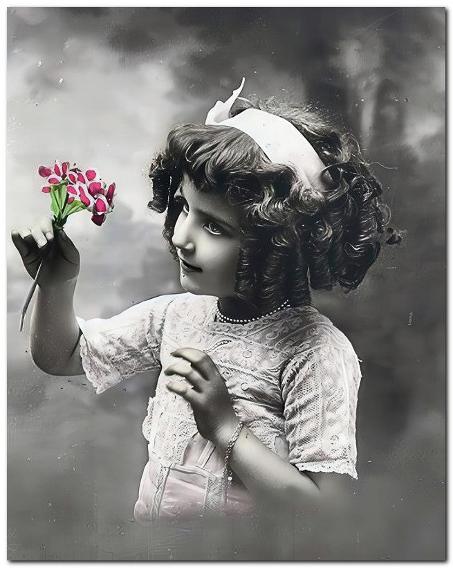 Belle Epoque Children 1910 Holding Posie 8x10 Photo Print 23052500724