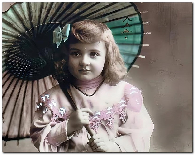Belle Epoque Children 1910 Jap Umbrella 8x10 Photo Print 23052500734