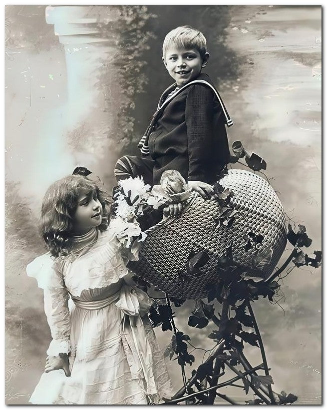 Belle Epoque Children 1910 Kids Basket 8x10 Photo Print 23052500746