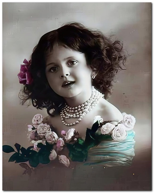 Belle Epoque Children 1910 Pearls Child 8x10 Photo Print 23052500851