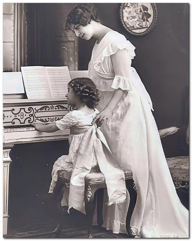Belle Epoque Children 1910 Piano Love 8x10 Photo Print 23052500863
