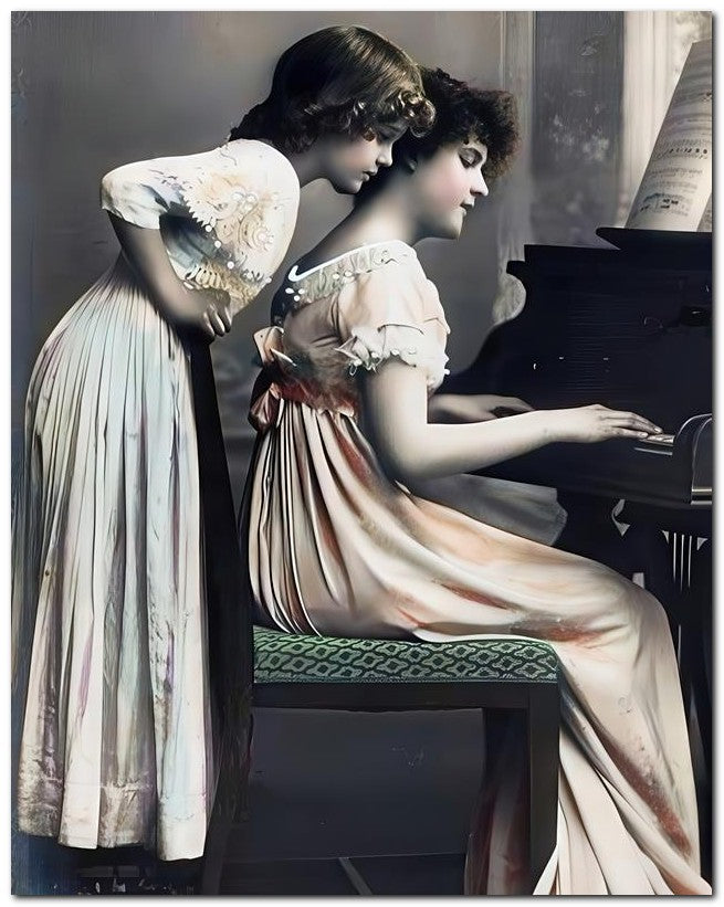 Belle Epoque Children 1910 Pianocutie S 8x10 Photo Print 23052500866