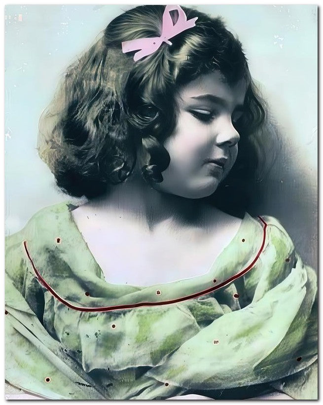 Belle Epoque Children 1910 Pink Bow 8x10 Photo Print 23052500872