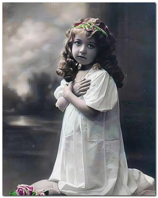 Belle Epoque Children 1910 Prayerful 8x10 Photo Print 23052500895
