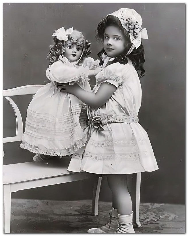 Belle Epoque Children 1910 Pretty Doll 8x10 Photo Print 23052500904