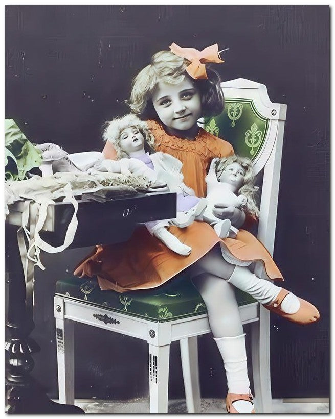Belle Epoque Children 1910 Red Hoes Dress 8x10 Photo Print 23052500914