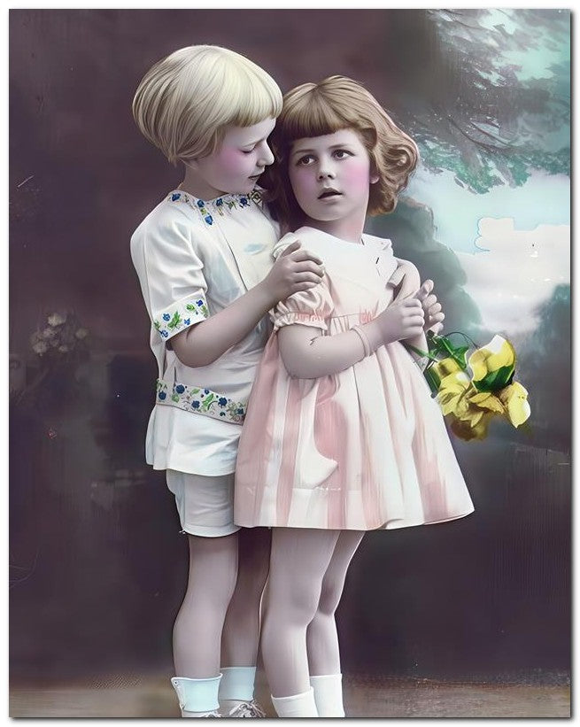 Belle Epoque Children 1910 Romantic 8x10 Photo Print 23052500917