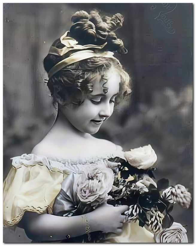 Belle Epoque Children 1910 Roses Sweet 8x10 Photo Print 23052500928