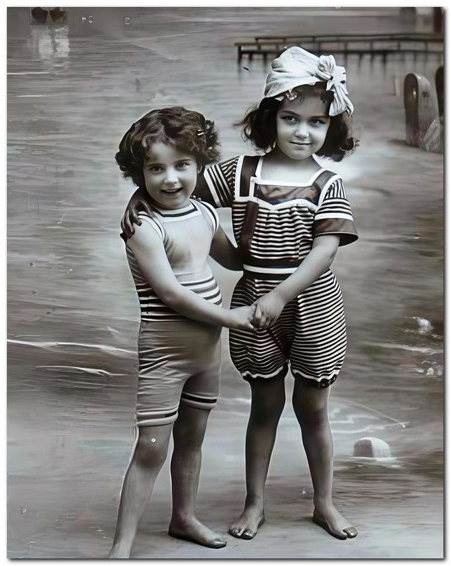 Belle Epoque Children 1910 Sea Friends 8x10 Photo Print 23052500938