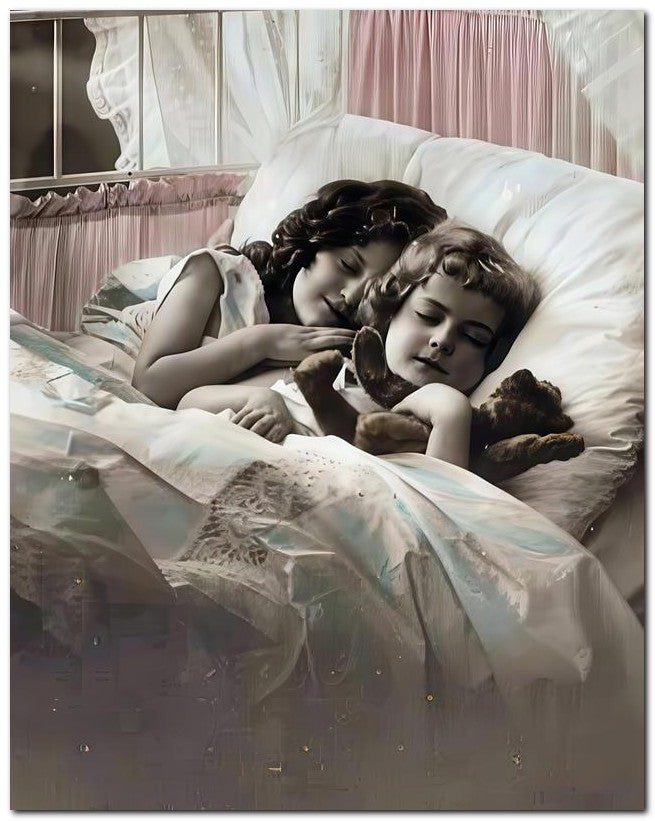 Belle Epoque Children 1910 Sleeping Girls 8x10 Photo Print 23052500962