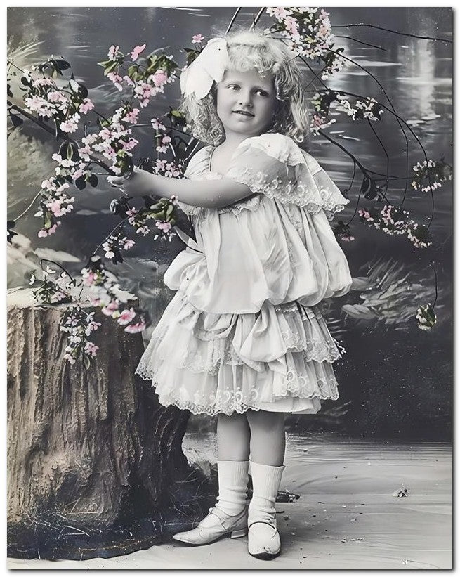 Belle Epoque Children 1910 Small Blonde 8x10 Photo Print 23052500967
